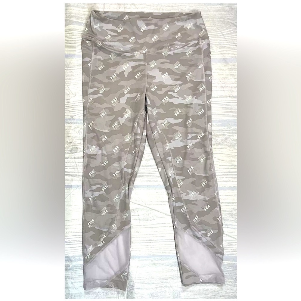 Victoria Secret PINK Active high waist 7/8 ankle legging camo TAN size‎ XL NWOT